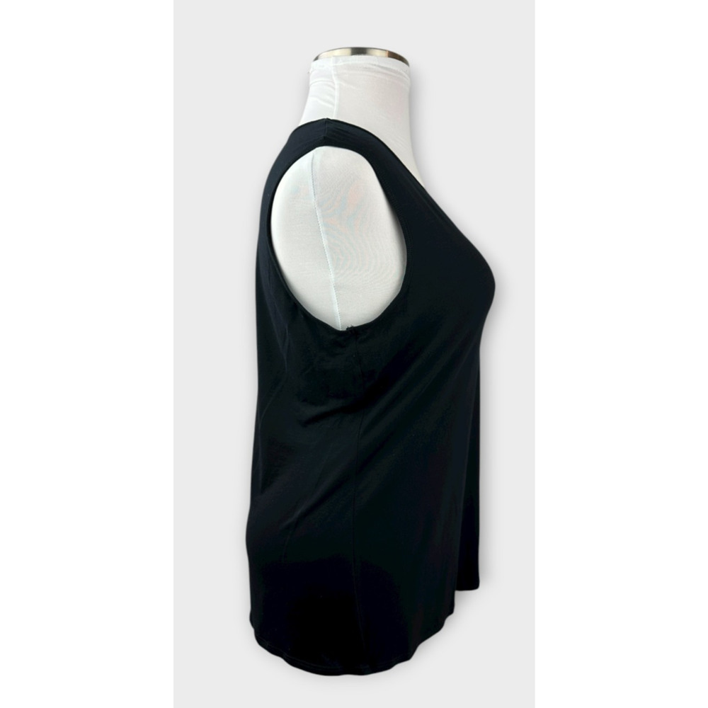 Eileen Fisher Lightweight Viscose Jersey Scoop Neck Sleeveless Top XL Minimalist - Picture 6 of 11